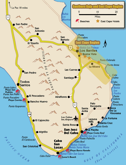 East Cape Baja Map