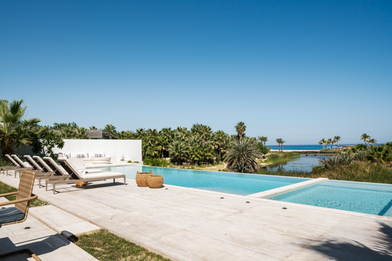 East Cape's beachfront villas feature stunning poolside-views of the Sea of Cortez