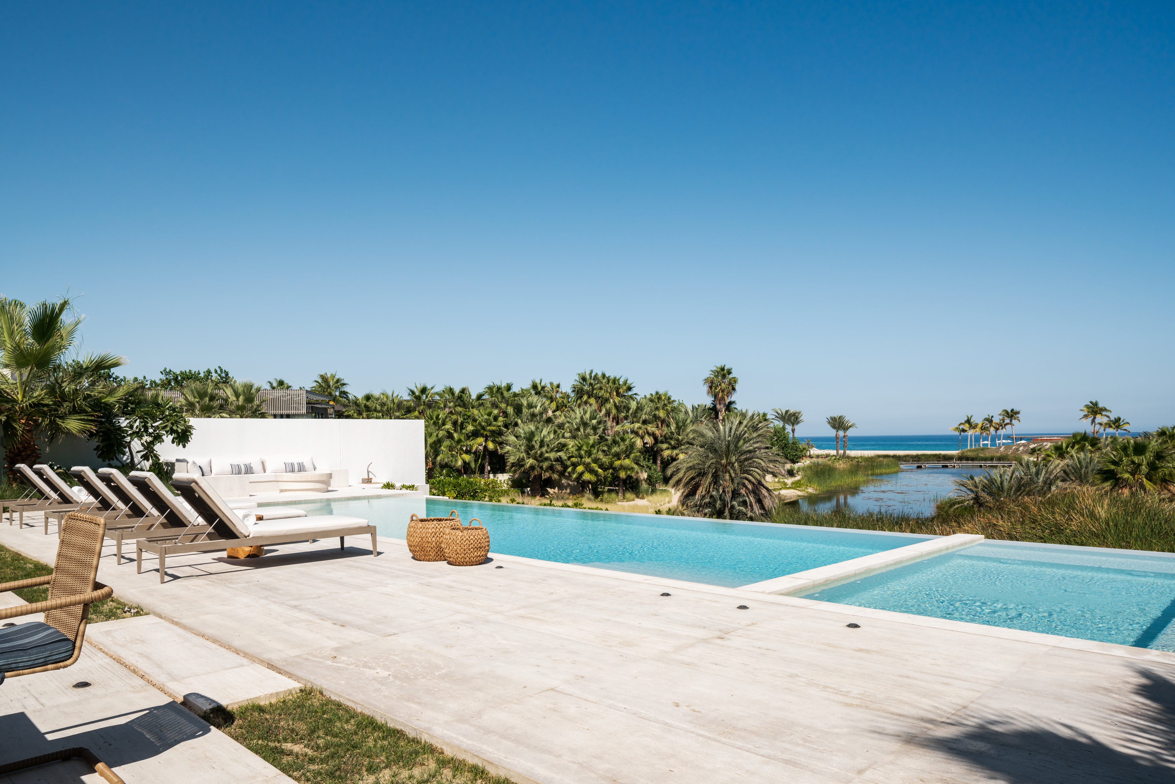 East Cape's beachfront villas feature stunning poolside-views of the Sea of Cortez